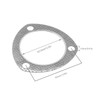 2 x 2.5 inch round 3-hole exhaust muffler flange gasket