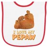 inktastic I Love My Pepaw Baby Terry Cloth Bib White