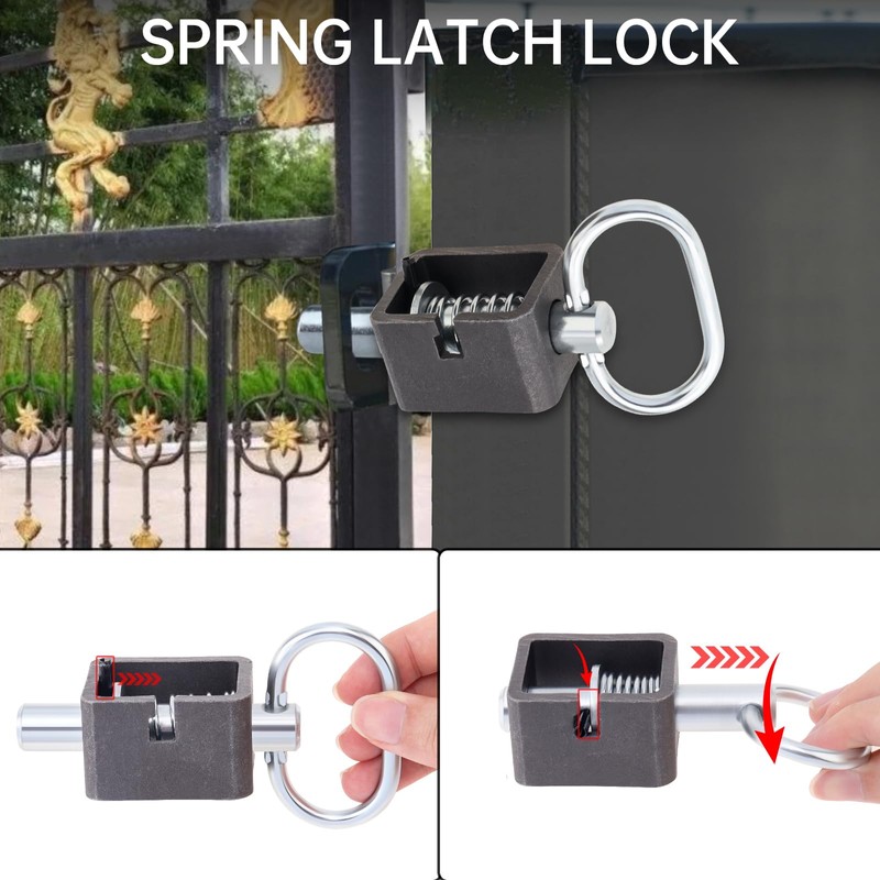 HOJLKLD Spring Latch Lock, Heavy Duty Weld-On Spring Loaded Latch