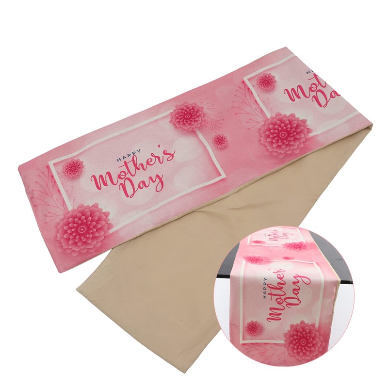 Zerodeko Mother's Day Themed Table Runner Decorative Table Cloth for