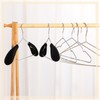 8 Pieces Velvet Hanger Shoulder Pads Over Hanger Pads Black