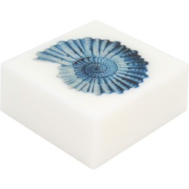 Eclectic Lady White Pineapple Scented Glycerin Soap with Vintage Ocean Creatures, Spiral Shell