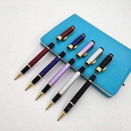 Accod Classic Business Metal Ballpoint Pen Signature Pen Rollerball Gel Pen High-end Gift Box with Two Replaceable Refills for Office Family and Business Partners (Red)