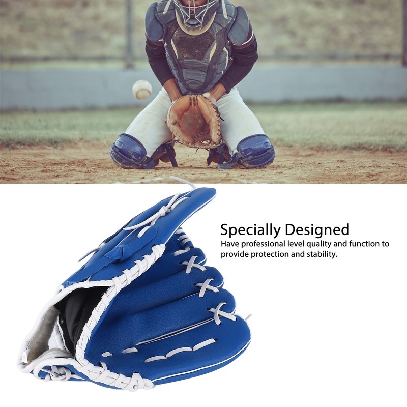 Softball Glove 12.5 Inches Blue Sport Baseball Glove Outfield Mitt