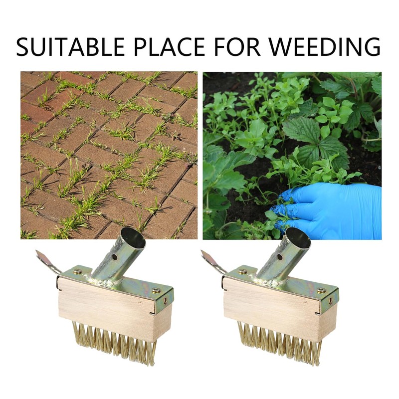 RmKbe 2pcs Weeding Wire Brush Tools Joint Cleaning Steel Brush
