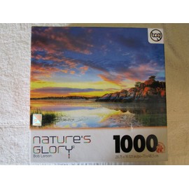 Nature's Glory 1000 Piece Jigsaw Puzzle: Willow Lake Spring Sunset