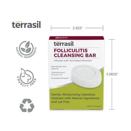 Aidance Folliculitis Soap by Terrasil 100% Natural Soap Bar with Calendula for Folliculitis Relief, Lichen - Safe & Gentle Moisturizing Soap for Daily Use – 75gm Cleansing Bar
