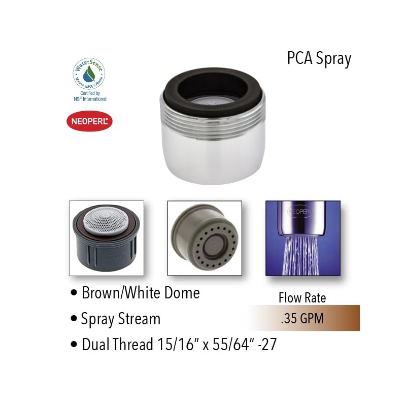 Ultimate Low Flow Aerator Spray Stream Faucet 0.35 gpm Economy