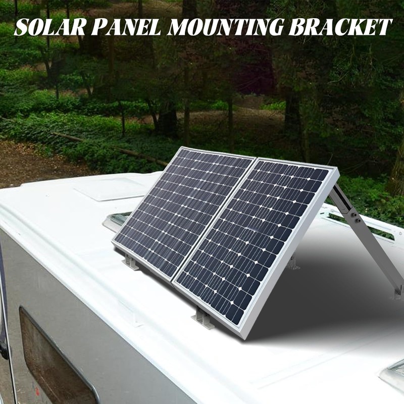 2 Sets Solar Panel Tilt Mount Brackets, 14-27IN Adjustable Solar