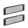 Tecmojo Vented 2U Blank Rack Mount Panel, Steel Patch Panel