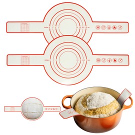 GDBadais Silicone Bread Sling, 2 Pcs Non-Stick & Easy Clean Silicone Baking Mat, Reusable Bread Sling with Long Handle for Sourdough Bread Baking