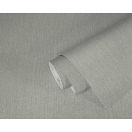 CONCORD WALLCOVERINGS ™ Sample for Display Purpose only Textured Wallpaper Fabric Plains Solid Wall, Grey Metallic Silver White, 10 in x 7 in, 375604