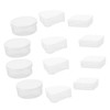 WOONEKY 12 pcs Makeup Puff Holder Triangular Round Rectangular Powder