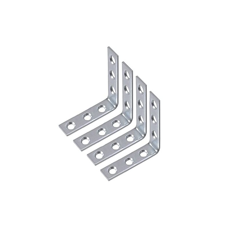(4 Pack) 2.5" x 2.5" x .5" Zinc Plated Steel