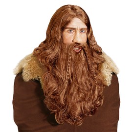 Viking withMaxi Beard Moustache Wig for Hair Accessory Fancy Dress