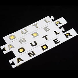 AOWIS 3D Letters Emblem Sticker Logo for Outlander - Car Hood Styling (Silver)