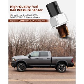 Fuel Rail Pressure Sensor 4306993 Fit for Fit for Dodge Ram 2500, 3500, 4500, 5500 Models 2010-2025 Replace 68210175AA
