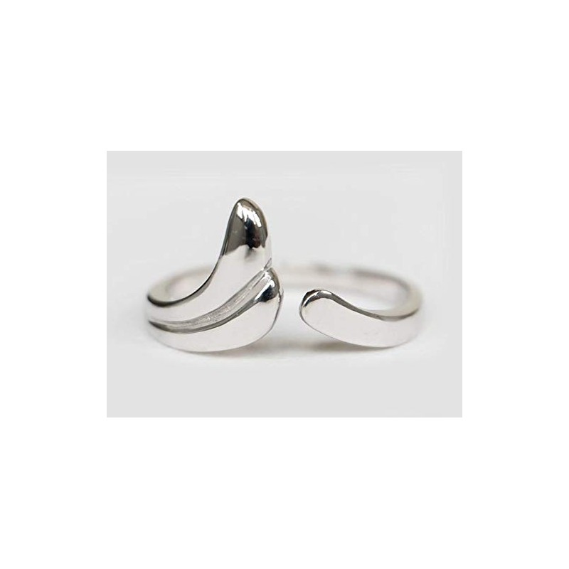 Sovats Women's wave thumb ring., Silver, silver