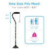 Nova Joy Designer Offset Quad Cane for Seniors - Unisex