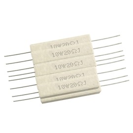 Tegg Wirewound Cement Resistor 10PCS 10W 20 Ohm Ceramic Cement Power Resistor