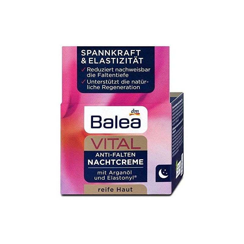 Balea Vital Anti-Wrinkle Night Cream Pack of 3 x 50