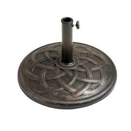 C-Hopetree 31 lb Heavy Duty Round Base Stand for Patio Market Outdoor Table Umbrella, Bronze