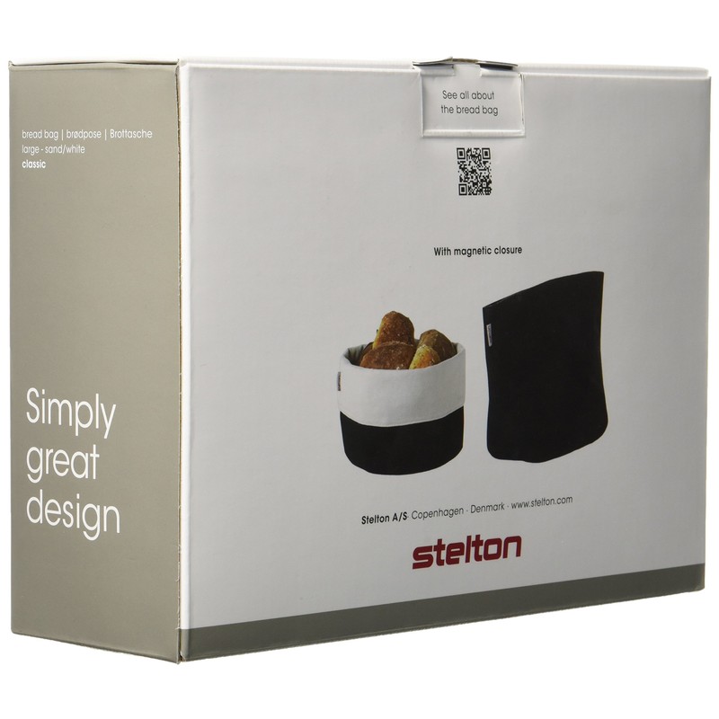 Stelton 1323 bread bag, sand / white, cotton, white, 23