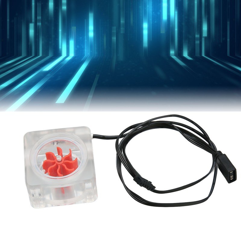 Water Cooling Flow Meter G1/4 Thread 8 Impeller 3 Way