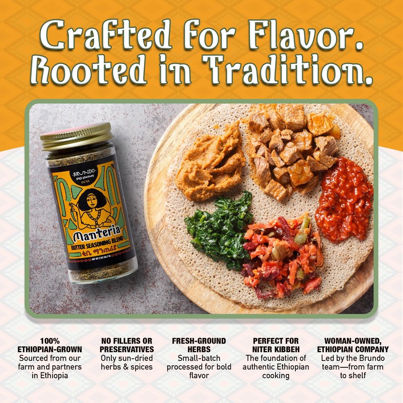 Brundo Spice Company Kibbeh Manteria | Ethiopian Spiced Butter Seasoning