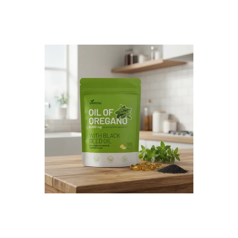 Vvivonu Aceite De Orégano 300 Cápsulas 6000mg