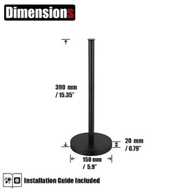 JQK Toilet Paper Storage Stand Oil Rubbed Bronze, 304 Stainless Steel Thicken 0.8mm Tissue Reserve Holder Dispenser for Bathroom, ORB, TPS180-ORB