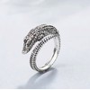 The Charmery Crocodile Alligator Sterling Silver 925 Adjustable Ring