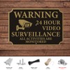 YIKIADA 2 Pack Warning 24 Hour Video Surveillance Sign All