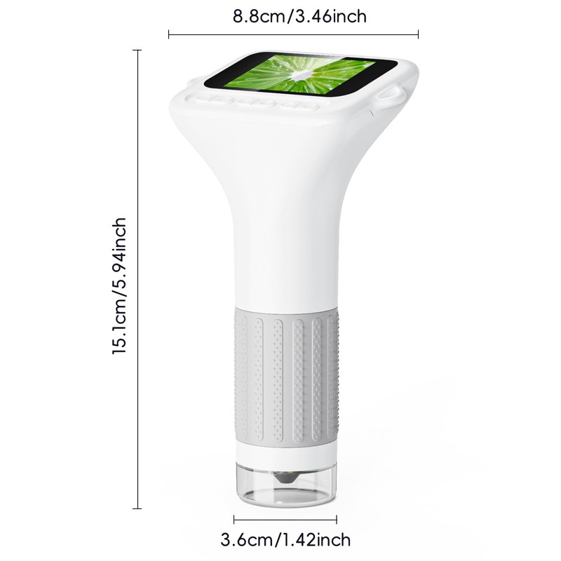 Kids Portable Microscope, Poweful Magnification Digital Handheld Microscope 2.0 Inch