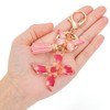 MWOOT Alphabet Initial Letter X Keychain Fashion Key Ring,Alphabet Petals