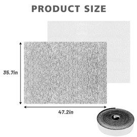 UNIFAMILY 48 x 36" Attic Fan Cover with Sticky Self-Adhesive Hook and Loop Tape, Aluminum Attic Ceiling Insulation Shutter Cover, Attic Ceiling Fan Shutter Seal Cover