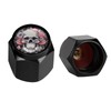Buyidec Sugar Skull Flower Tire Valve Stem Caps Aluminum Black