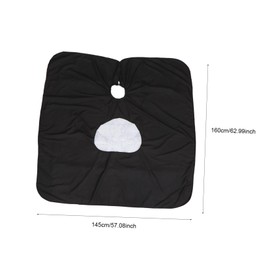 FOMIYES Professional Hairdressing Cape with Viewing Window Reusable Barber Gown for Hair Cutting and Coloring Durable Black Salon Cape for Men and Women