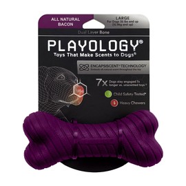 Playology Bacon Scent Dual Layer Bone Dog Toy
