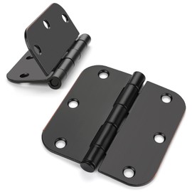 Haidms 24 Pack Oil Rubbed Bronze Door Hinges 3.5 Inch Brushed Bronze Interior Door Hinges with 5/8" Radius Corner Removable Pin