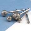 CBRIGHT Ball Shape Diamond Burr Bit,15pcs 36# Coated Course Burrs