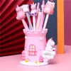 Pen Holder Resin Castle Pencil Organizer Brush Scissor Storage Holder