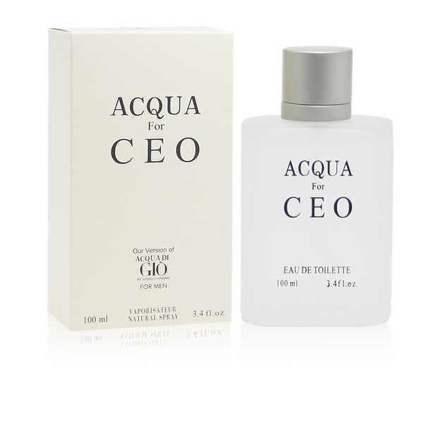 AQUA FOR CEO, 3.4 fl.oz. Eau De Toilette Spray for Men, Perfect Gift