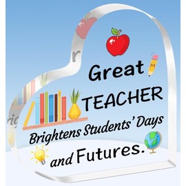 TTOVEN Thank You Teacher Gifts Teacher Gifts for Women Men Thank You Teacher Plaque Gifts