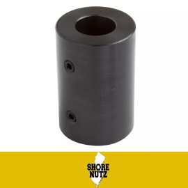 SHORENUTZ (1-EACH) 3/8" RIGID SHAFT SET SCREW COUPLING BLACK OXIDE FINISH RC-037