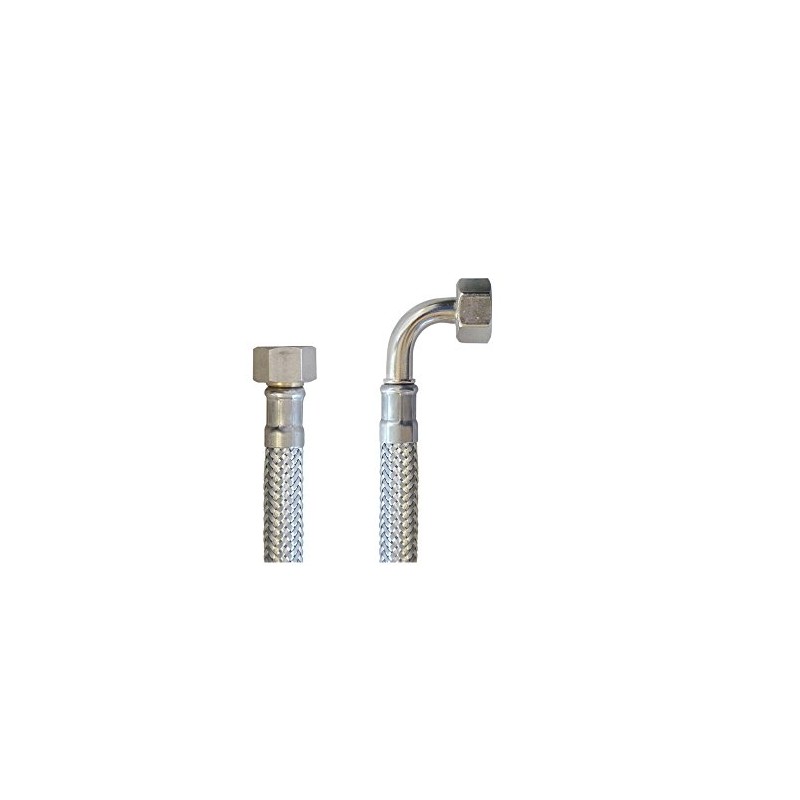 Reinforced hose 3/8 inch nut x 3/8 inch nut with