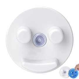 Smiley Face Sponge Holder, Scrub Sponge Holder for Daddy Mommy, Funny Face Sponge Holder, for Funny Sponges, Dishwasher Safe(White)