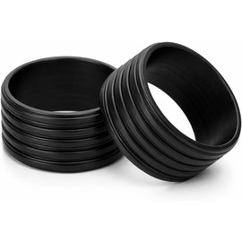 2 Unids/set Raqueta de Tenis Bádminton Cinta de Agarre de Raqueta de Tenis Y Sensación Seca Agarre de Tenis Mango de Raqueta Anillo de Silicona Absorción de Sudor Anillo de Fijación(3*3*3cm-negro)
