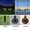 EXCELLO GLOBAL PRODUCTS Bistro String Light Poles - 2 Pack