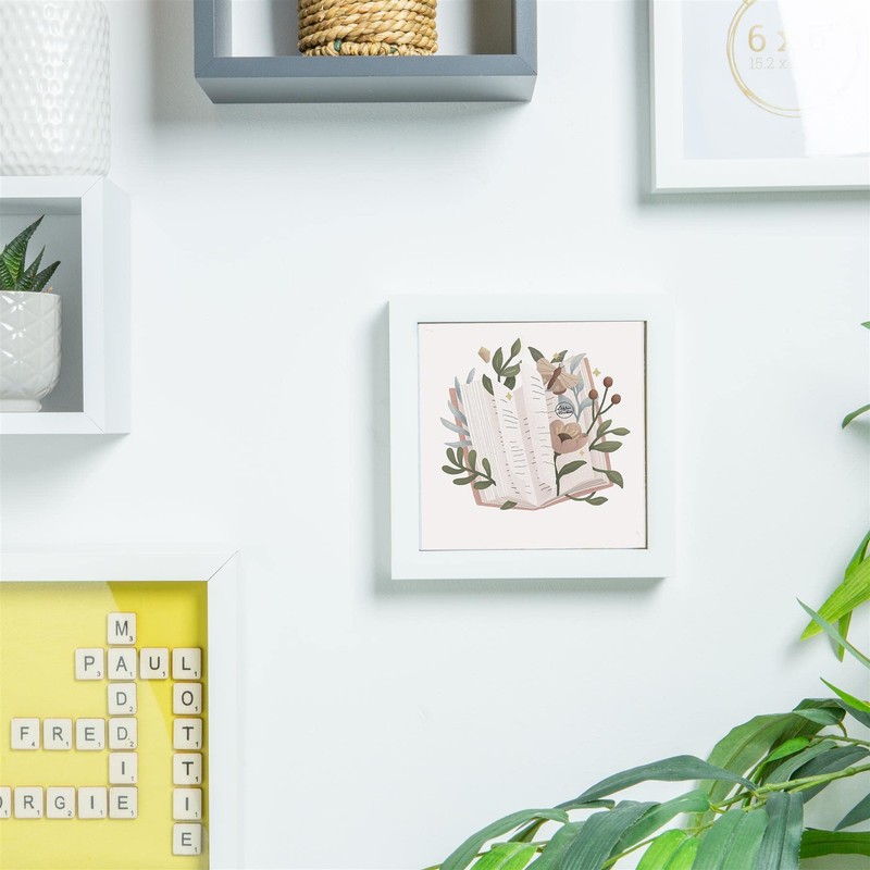Nicola Spring Picture Box Frame - White - 6x6" (15x15cm)